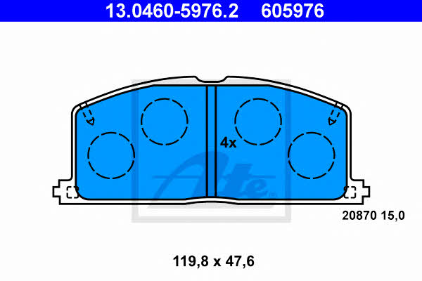 Ate Brake pad set – price 105 PLN
