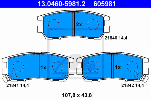 Ate Brake pad set – price 121 PLN