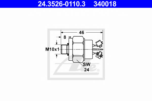 Ate 24.3526-0110.3 Brake light switch 24352601103