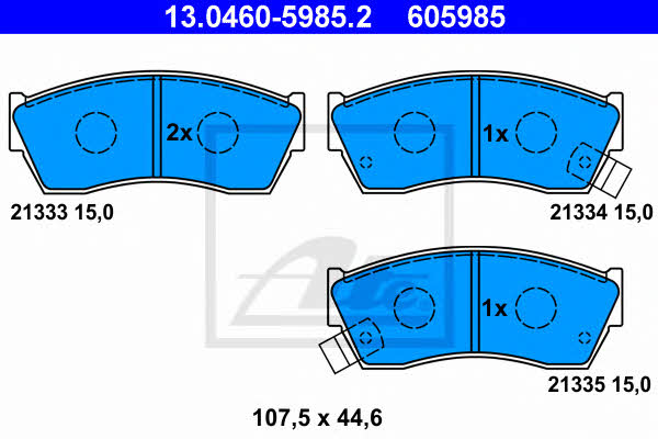 Ate Brake Pad Set, disc brake – price 77 PLN