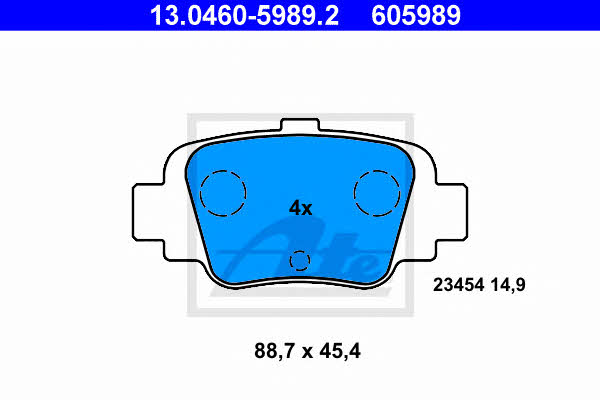 Ate Brake pad set – price 133 PLN