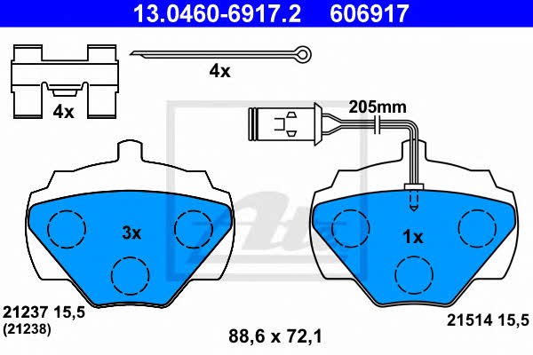 Ate Brake pad set – price [object Object] PLN