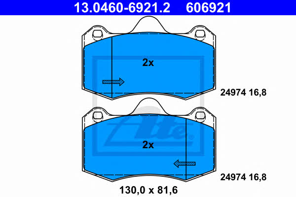 Ate Brake Pad Set, disc brake – price 249 PLN