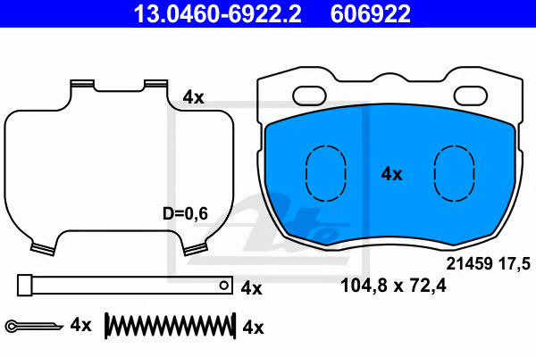Ate Brake pad set – price 223 PLN
