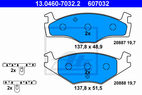 Ate Brake pad set – price 89 PLN