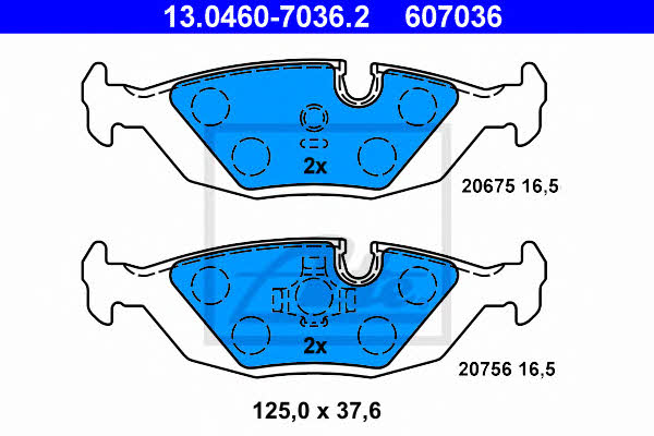 Ate Brake Pad Set, disc brake – price 123 PLN