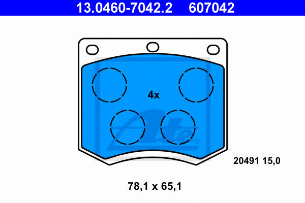 Ate Brake Pad Set, disc brake – price 73 PLN