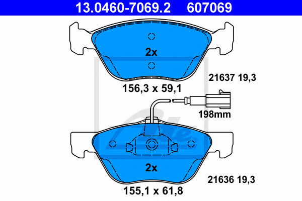 Ate Brake pad set – price 153 PLN