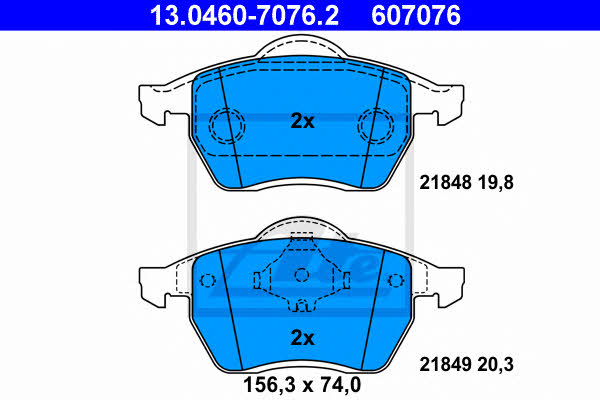 Ate Brake pad set – price 169 PLN