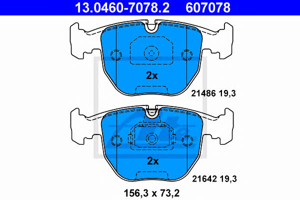 Ate Brake pad set – price 336 PLN