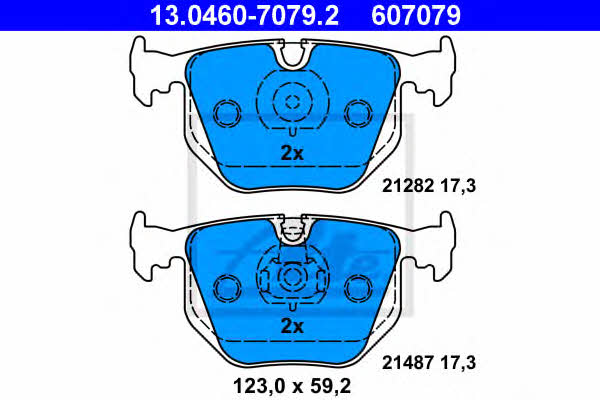 Ate Brake Pad Set, disc brake – price 207 PLN