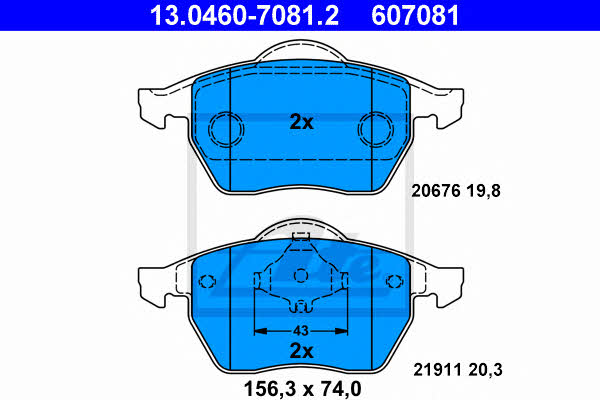Ate Brake pad set – price 205 PLN