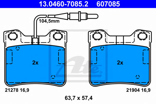 Ate Brake pad set – price 132 PLN