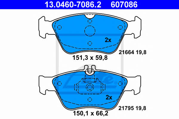 Ate Brake pad set – price 199 PLN