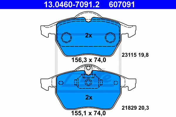 Ate Brake pad set – price 198 PLN