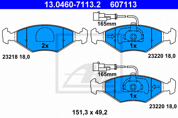 Ate Brake pad set – price [object Object] PLN