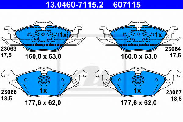 Ate Brake pad set – price 187 PLN