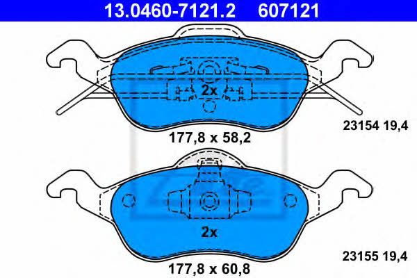 Ate Brake pad set – price 154 PLN