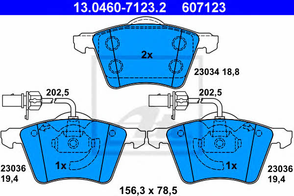Ate Brake pad set – price 266 PLN