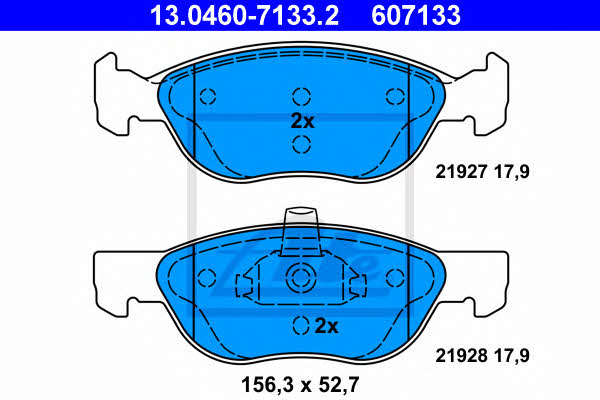 Ate Brake Pad Set, disc brake – price 130 PLN