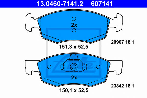 Ate Brake pad set – price [object Object] PLN