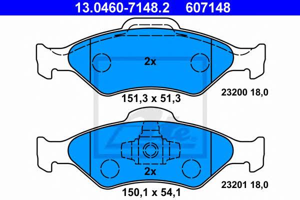 Ate Brake pad set – price 106 PLN