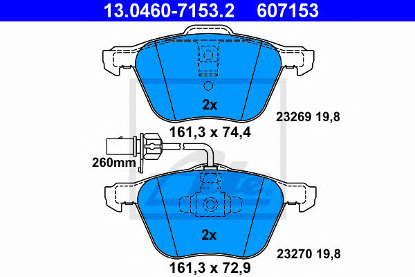 Ate Brake pad set – price 346 PLN