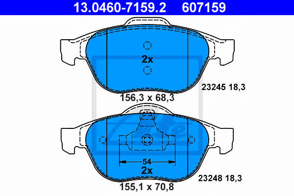 Ate Brake pad set – price 221 PLN