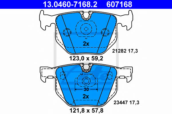 Ate Brake Pad Set, disc brake – price 271 PLN