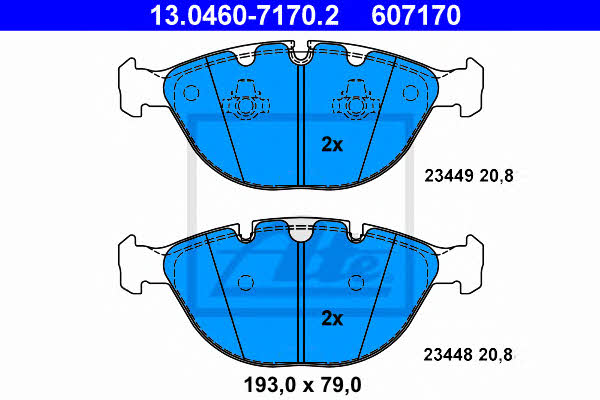 Ate Brake Pad Set, disc brake – price 496 PLN
