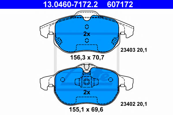 Ate Brake pad set – price 203 PLN