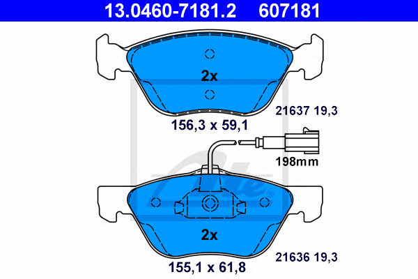 Ate Brake pad set – price 204 PLN