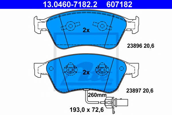 Ate Brake pad set – price 488 PLN