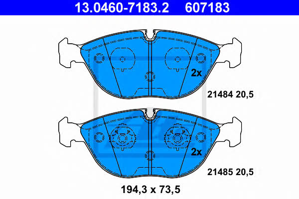 Ate Brake Pad Set, disc brake – price 389 PLN