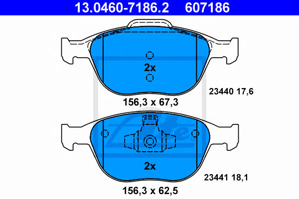 Ate Brake pad set – price 186 PLN