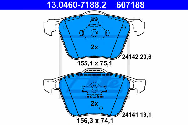 Ate Brake pad set – price 294 PLN