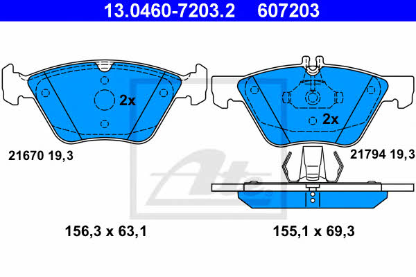 Ate Brake pad set – price 254 PLN