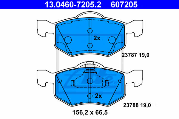 Ate Brake Pad Set, disc brake – price 183 PLN