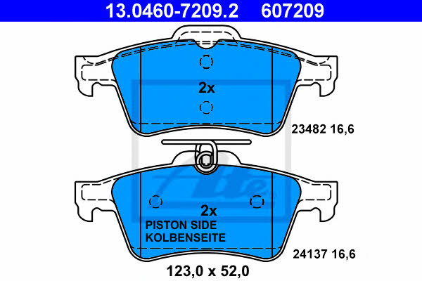 Ate Brake pad set – price 184 PLN
