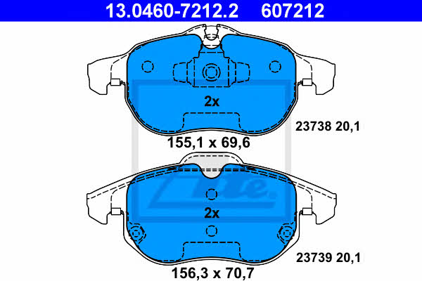 Ate Brake pad set – price [object Object] PLN