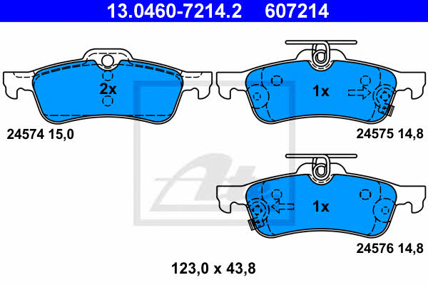 Ate Brake pad set – price 191 PLN