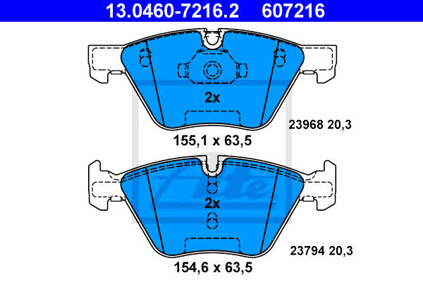 Ate Brake Pad Set, disc brake – price 236 PLN