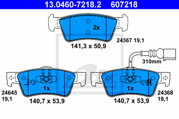 Ate Brake Pad Set, disc brake – price 246 PLN