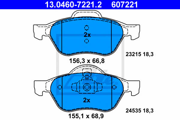 Ate Brake Pad Set, disc brake – price 194 PLN