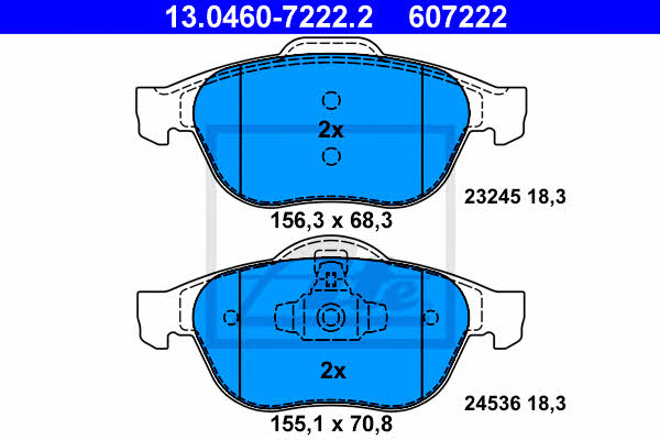 Ate Brake Pad Set, disc brake – price 191 PLN