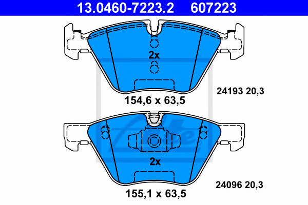 Ate Brake Pad Set, disc brake – price 298 PLN