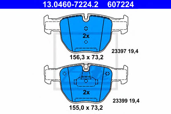 Ate Brake pad set – price 285 PLN