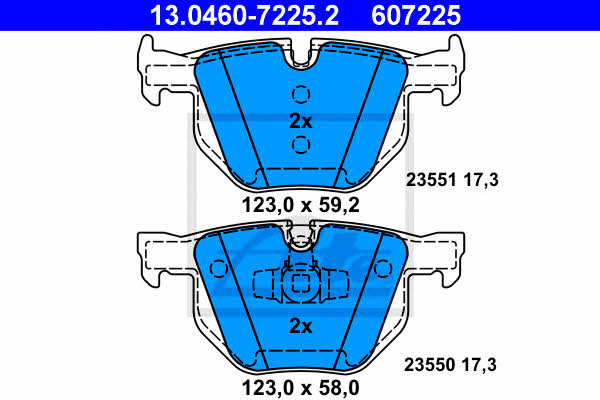 Ate Brake Pad Set, disc brake – price 238 PLN