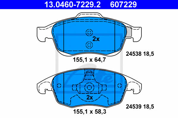 Ate Brake pad set – price 193 PLN