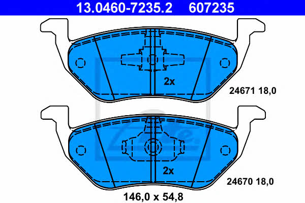 Ate Brake pad set – price 239 PLN
